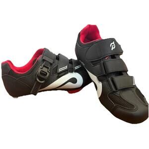 Peloton Cycling Cleats Shoes Size 39 US Women’s 8.5 With Delta Cleats Black/Red